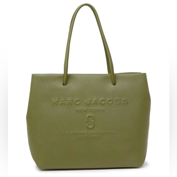 Marc Jacobs Handbags - Marc Jacobs Logo Embossed Saffiano Leather Large Tote - Beech